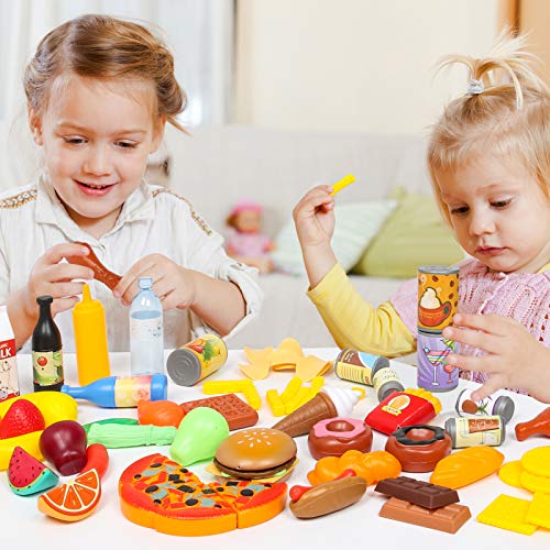 143Pcs Play Food Set with Storage Bag H4084