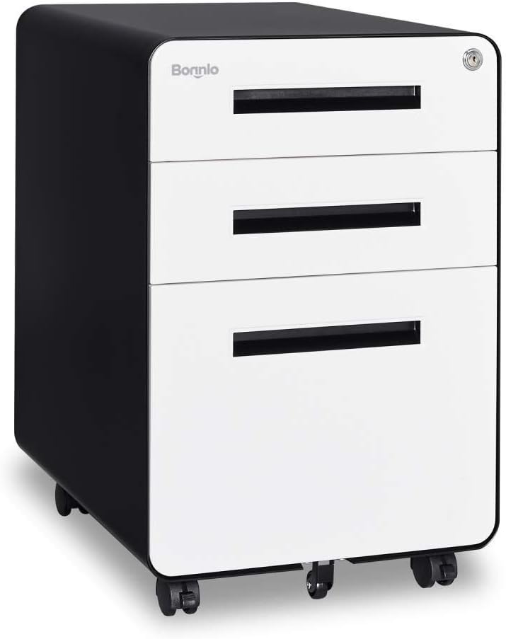 3 Drawer Rolling File Cabinet with Lock E167685