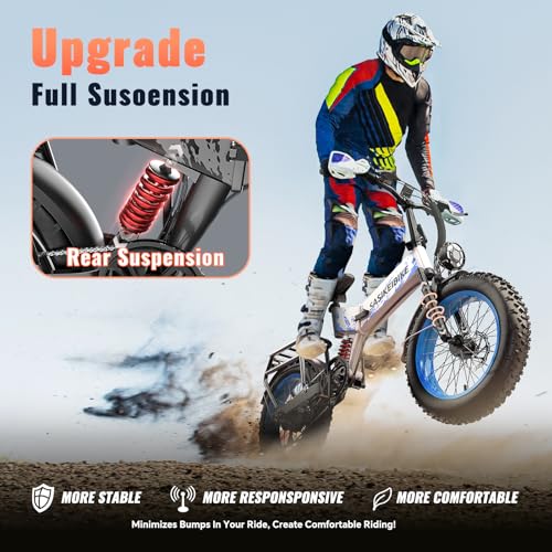 52v 20AH Full Suspension Electric Bike with 20"x 4.0 Fat Tire N277