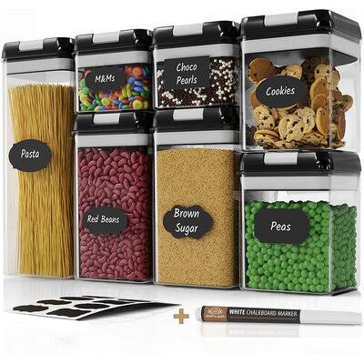Airtight Food Storage Container Set 7 PC BPA-Free Clear O285154