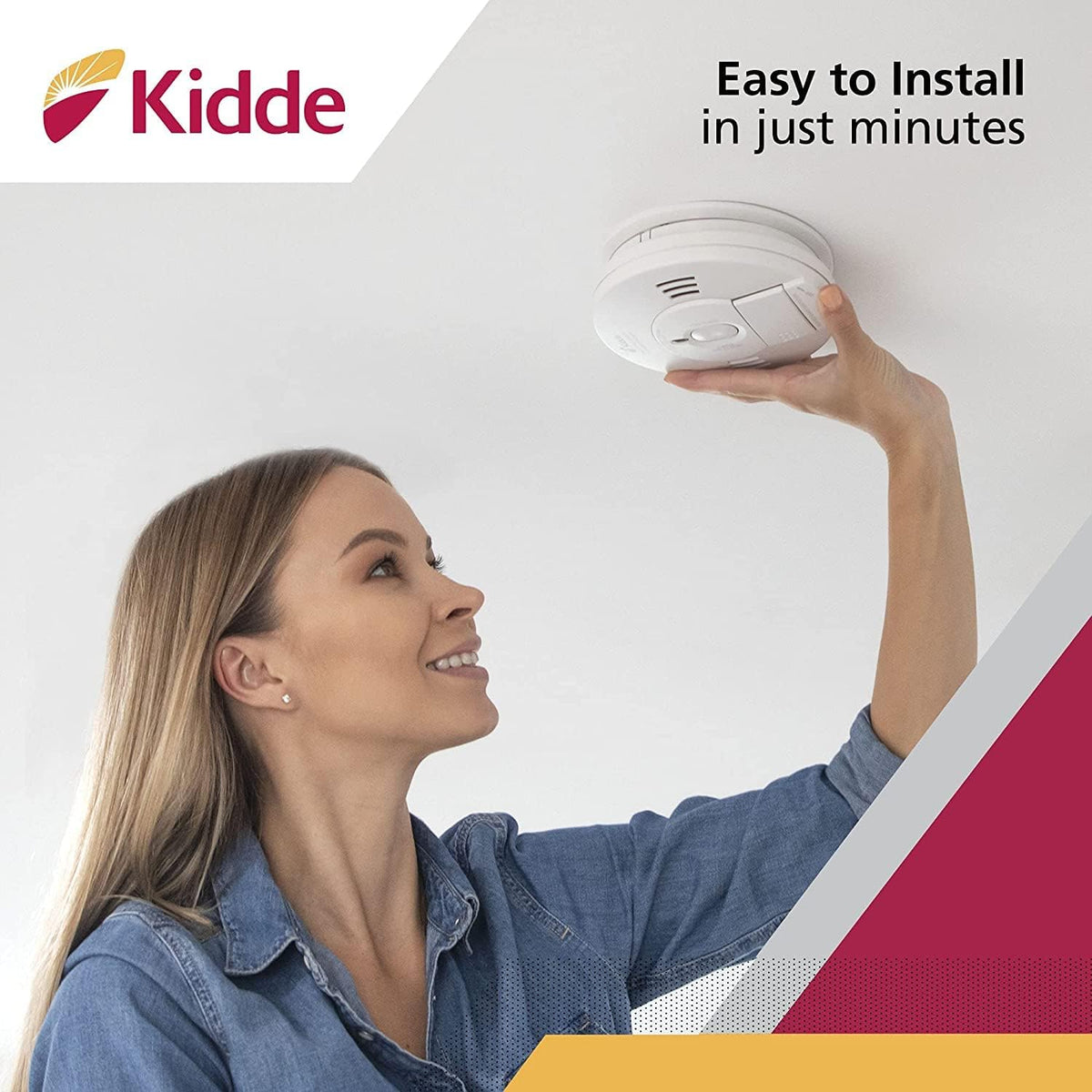 Hardwired Smoke & Carbon Monoxide Detector with Battery Backup, Pack of 2 N528224