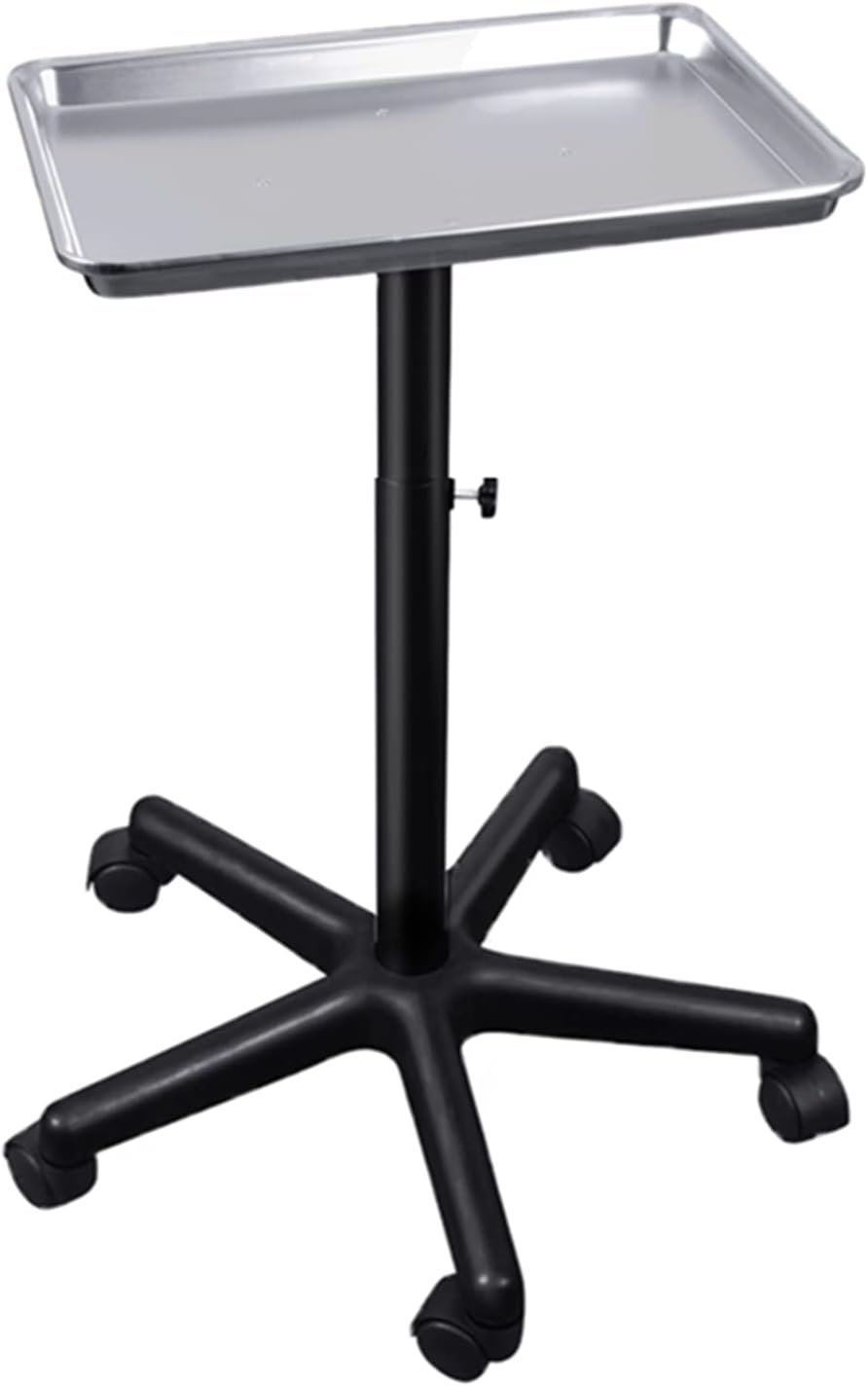 White Rolling Aluminium Salon Tray Cart P708