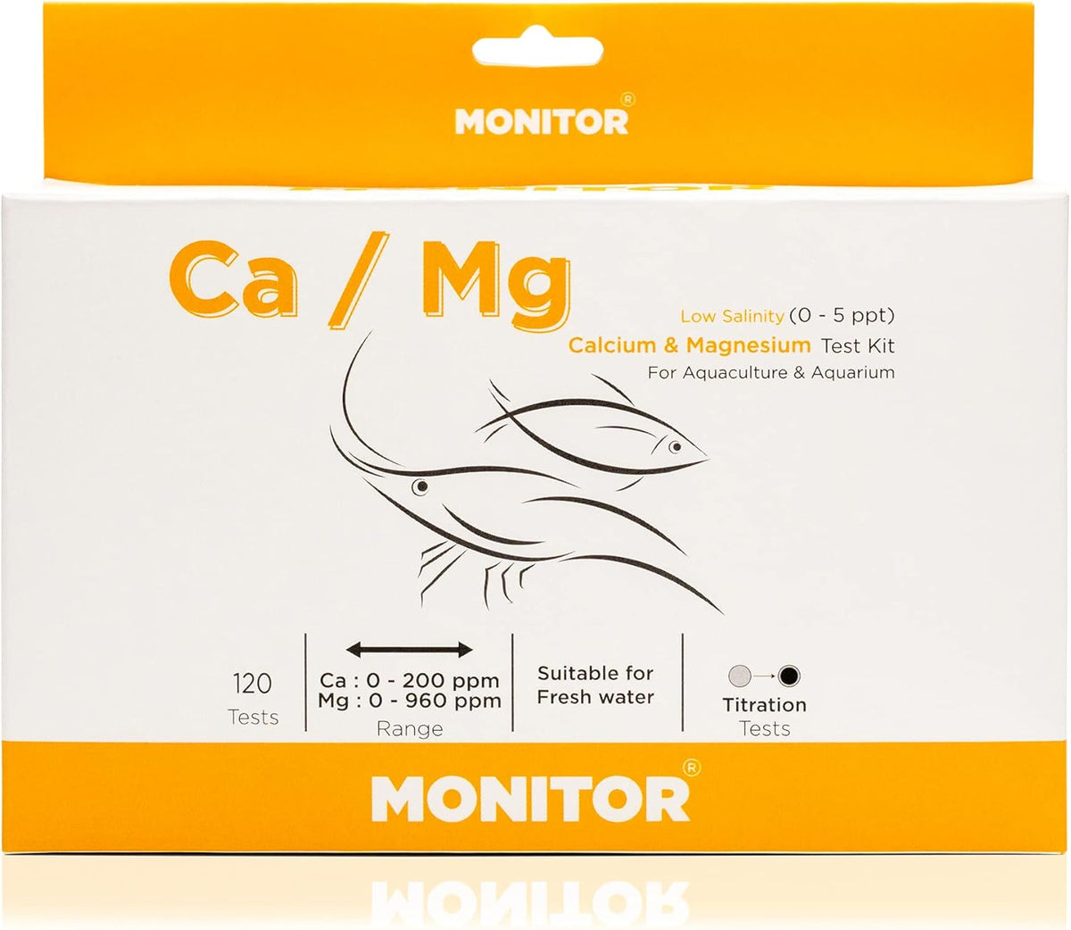 Monitor Calcium/Magnesium Low Salinity (0-5 PPT) Test KIT (120 Tests) Q661094