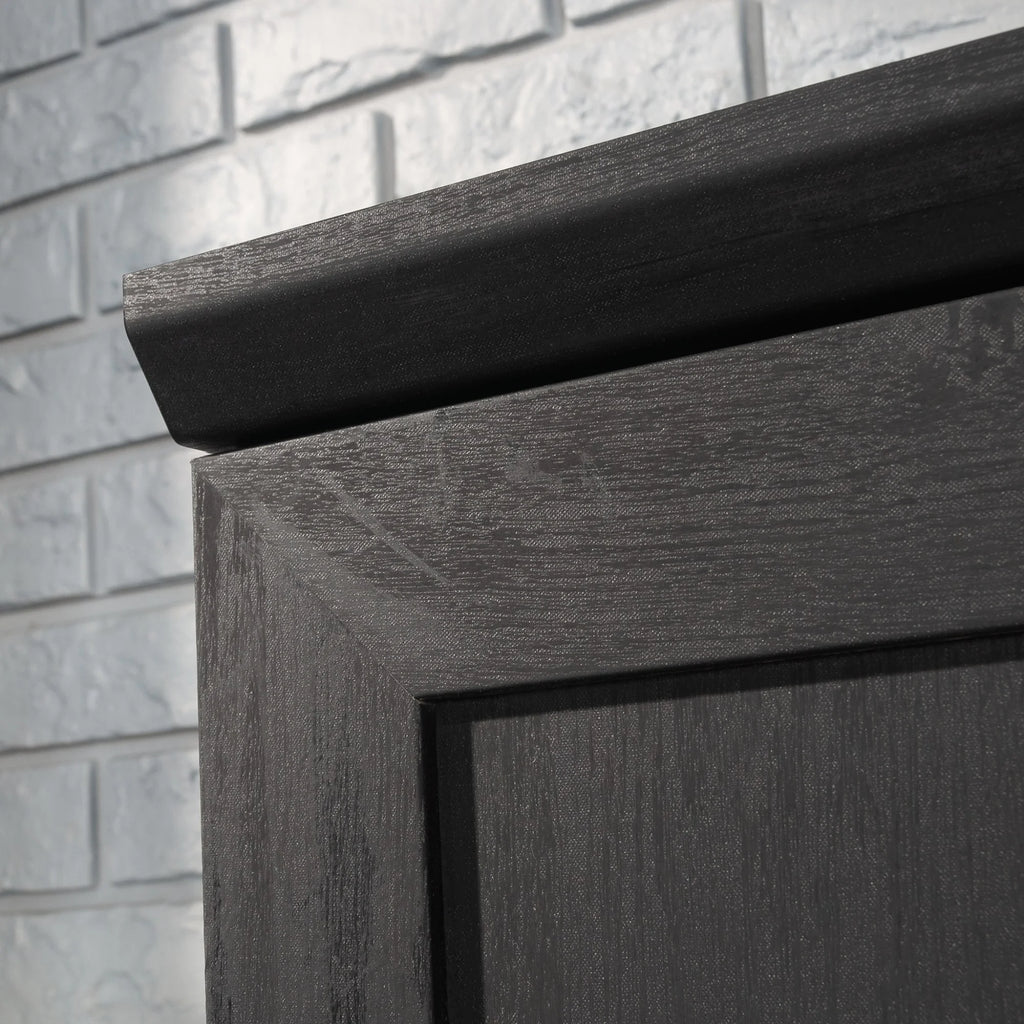 Engineered Wood Single Door Pantry in Raven Oak Finish F855338