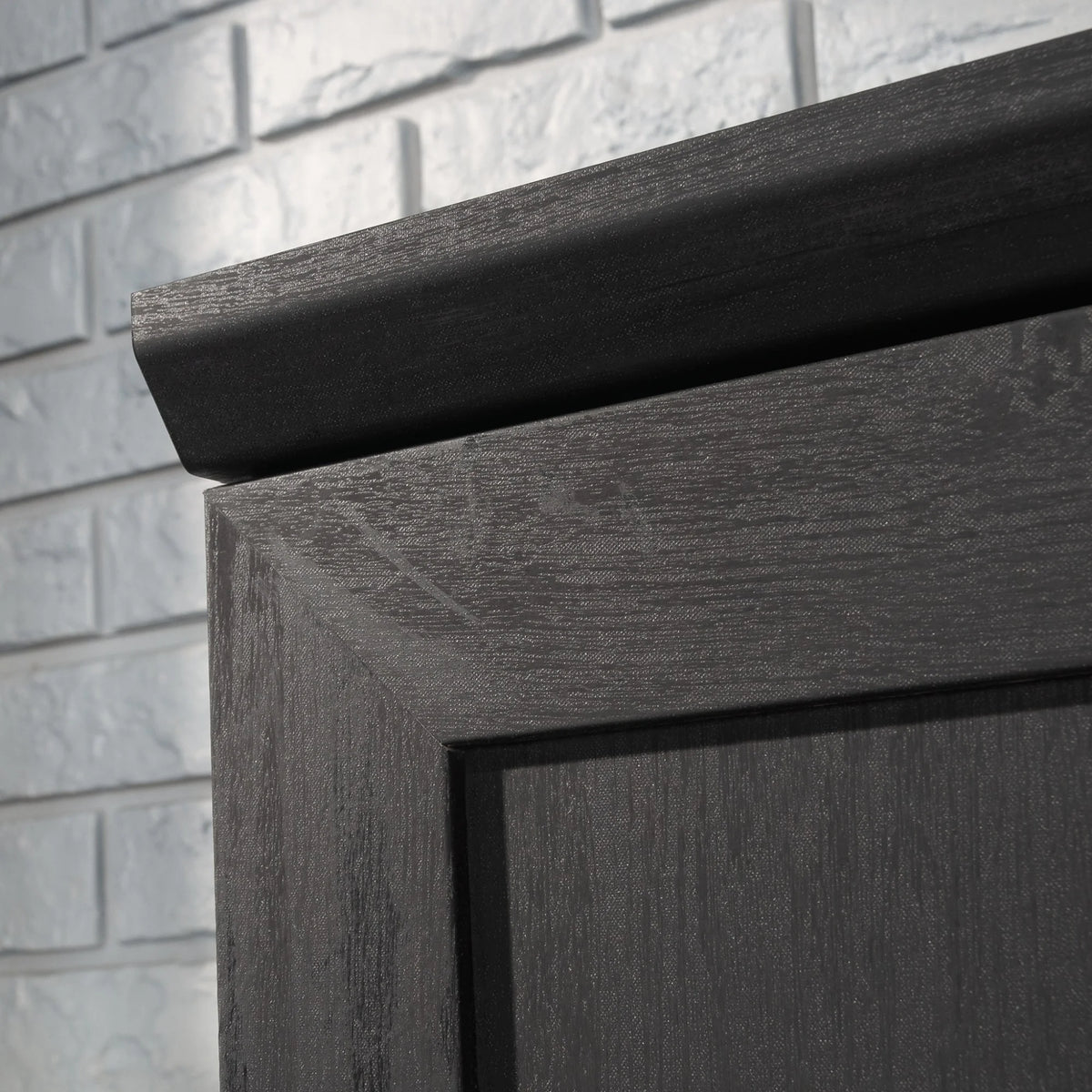 Engineered Wood Single Door Pantry in Raven Oak Finish F855338