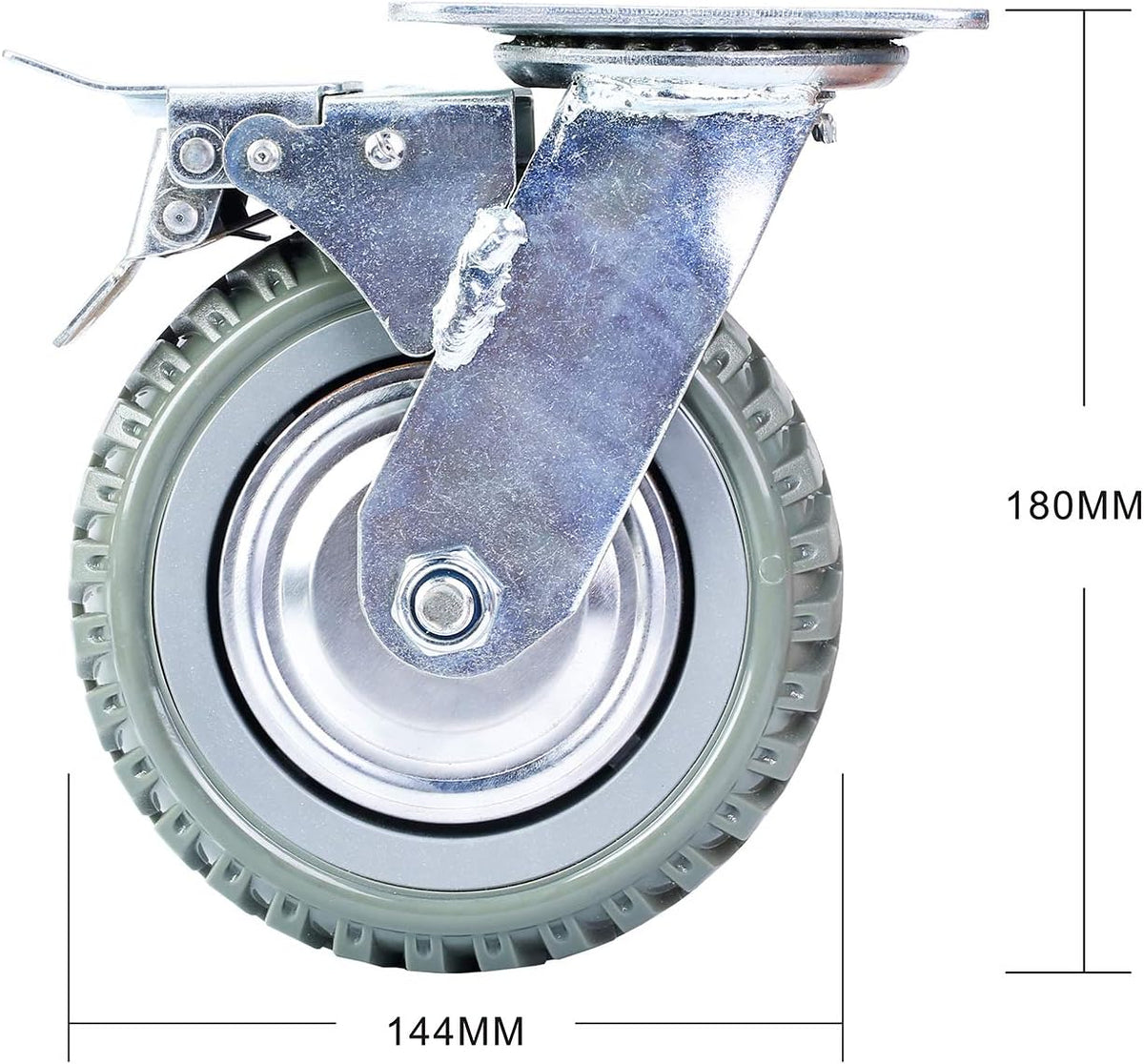 6 Inch Rubber Swivel Caster Wheels 4PCS J259021