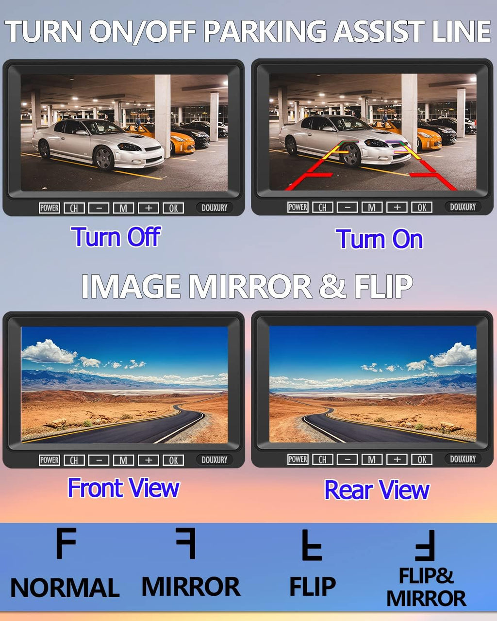 1080P Digital Wireless Backup Camera System 7'' Monitor IP69K Waterproof Night Vision R459