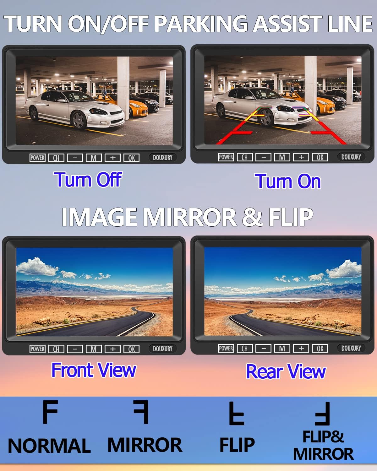 1080P Digital Wireless Backup Camera System 7'' Monitor IP69K Waterproof Night Vision R459