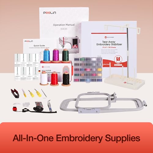 4 x 9.25 Inch Large Hoop Computerized Embroidery Machine with 7 Inch LCD Color Touchscreen Q327