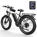 26" Electric Bike, 90 Miles, 34MPH, Peak 1500W, Fat Tire, 48V 864WH Removable Battery, Brake Light T577304