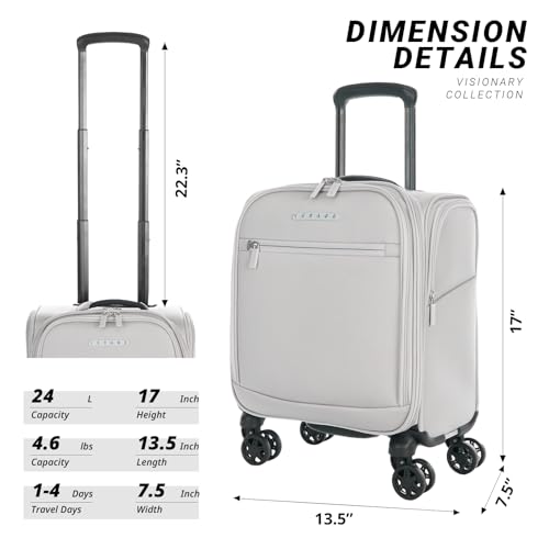Navy 14-Inch Softside Spinner Carry On Luggage O66357