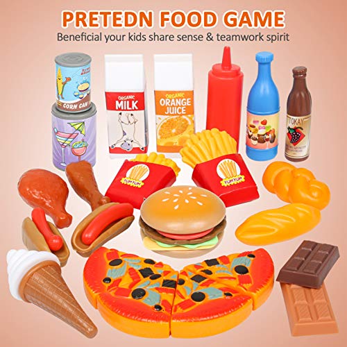 143Pcs Play Food Set with Storage Bag H4084
