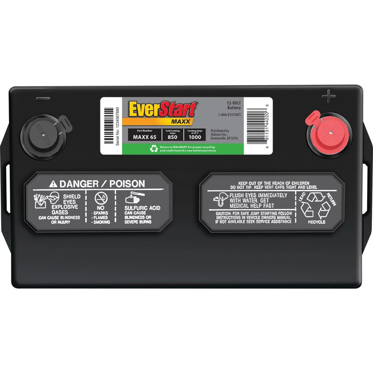 Group Size 65 12 Volt 850 CCA Lead Acid Automotive Battery C910