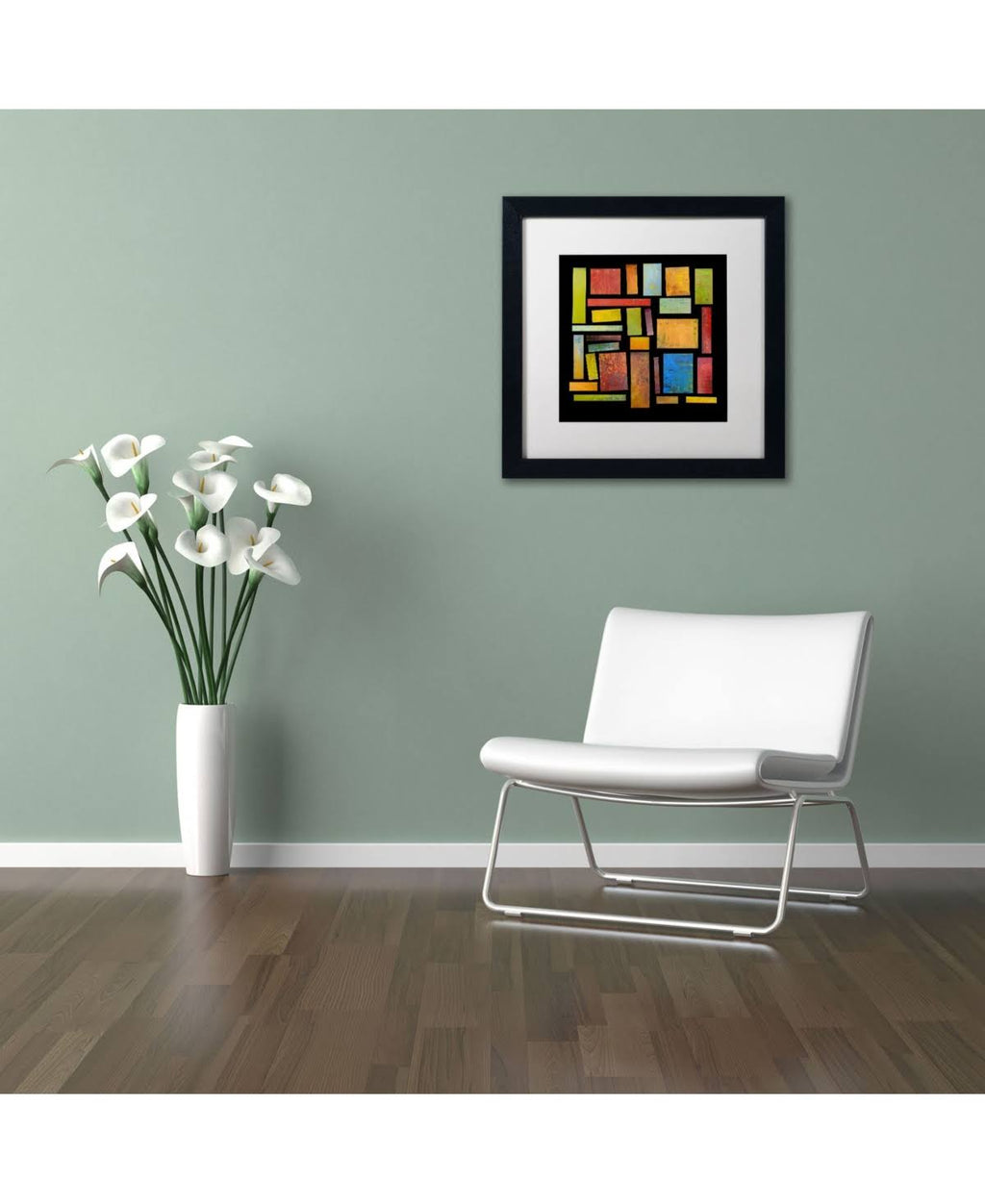 White Matte with Black Frame Art D781750