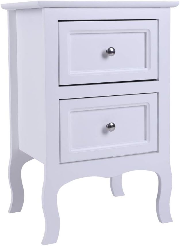 1/2 Drawer Wood Nightstand with Storage Shelf X3715