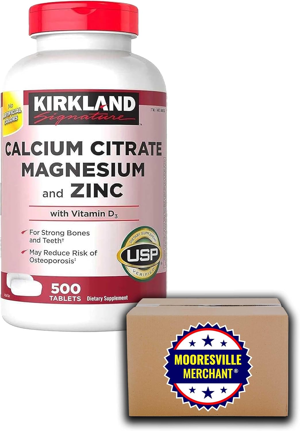 Kirkland Signature Calcium Citrate Magnesium and Zinc, 500 Tablets G2287