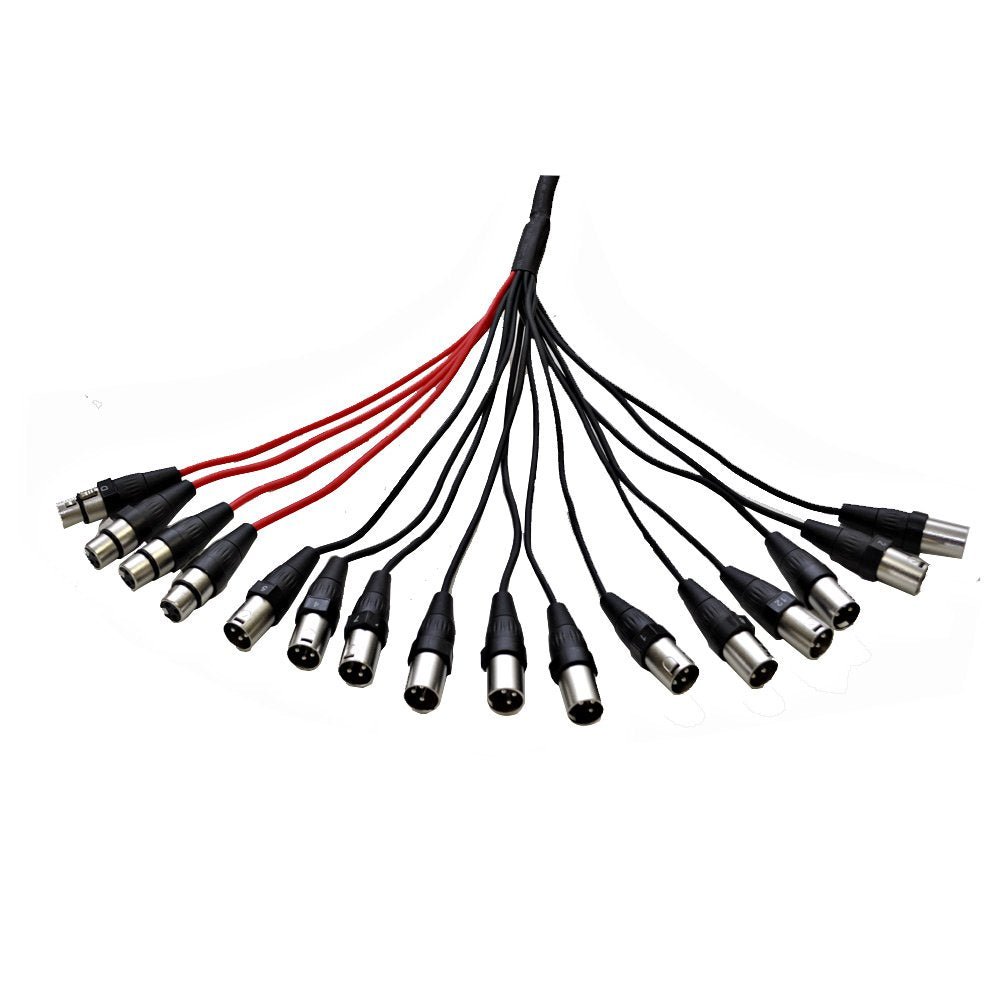 12-Channel XLR Low Profile Circuit Board Snake Cable, 100-Feet J957