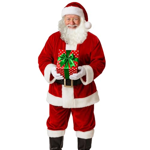 11 Pc Santa Claus Costume Suit H502
