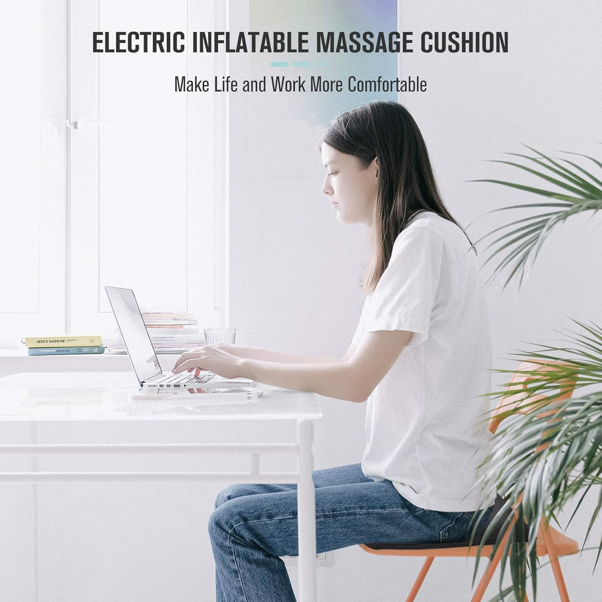 Rechargeable Electric Inflatable Air Seat Cushion with Massage Mode M291