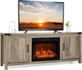 Electric Fireplace TV Stand with Storage Cabinets T9556
