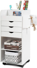 Rolling Storage Drawer Cart with 3 Drawers and 3 Shelves F889917