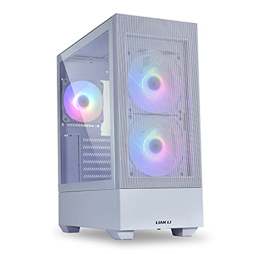 White Mid-Tower ATX PC Case with Tempered Glass Side Panel Z85170