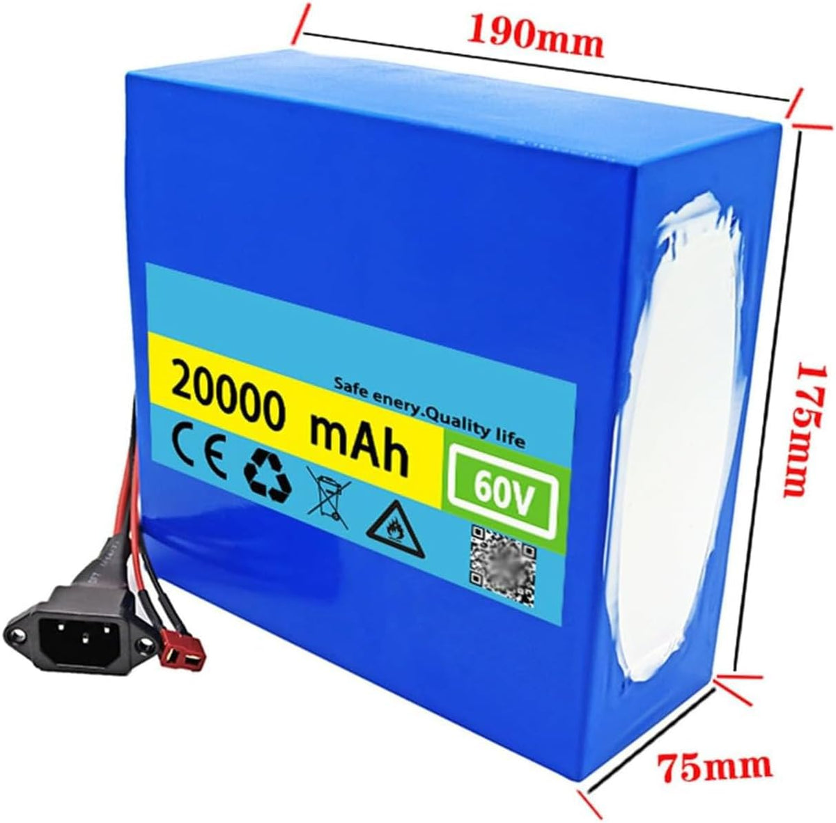 60V 20Ah Lithium-Ion Battery Pack for Electric Bicycle Scooter O496