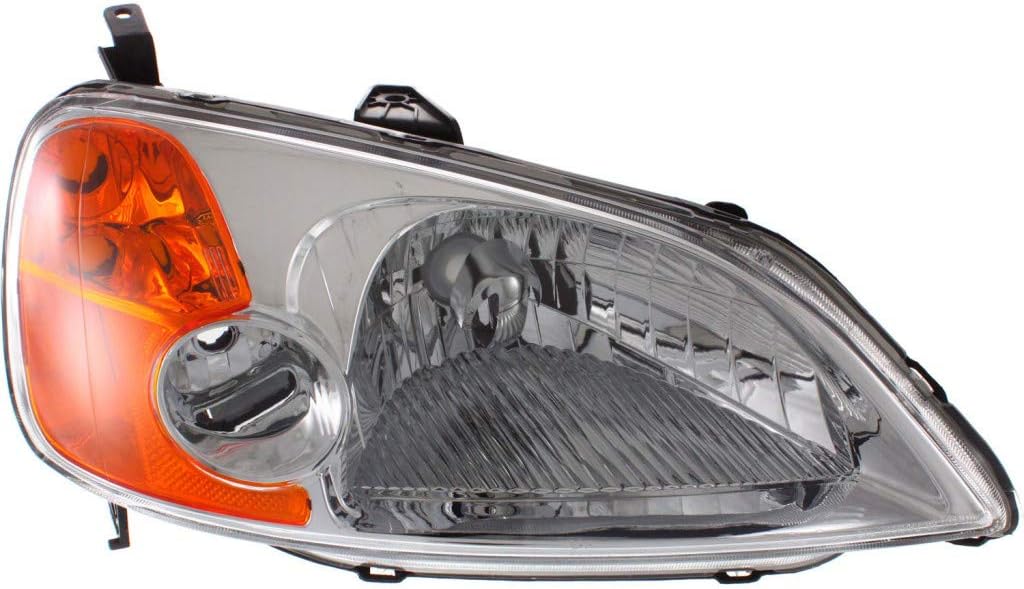 Headlight Assembly 2003 Driver Side with Bulbs A208