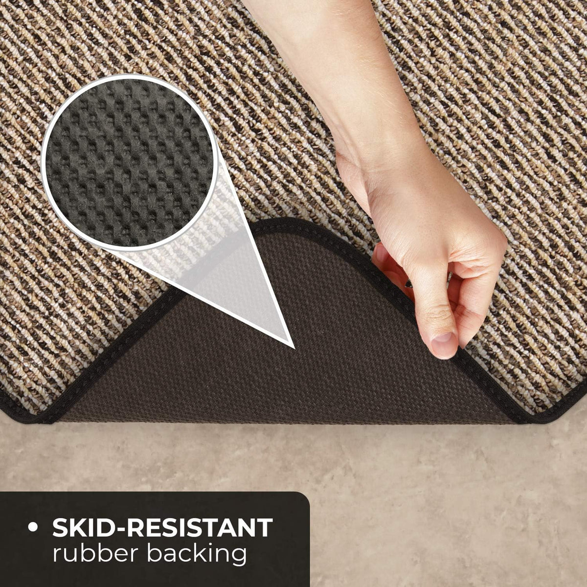Black Skid-Resistant Carpet Runner 10 Feet X 36 Inches Q64036
