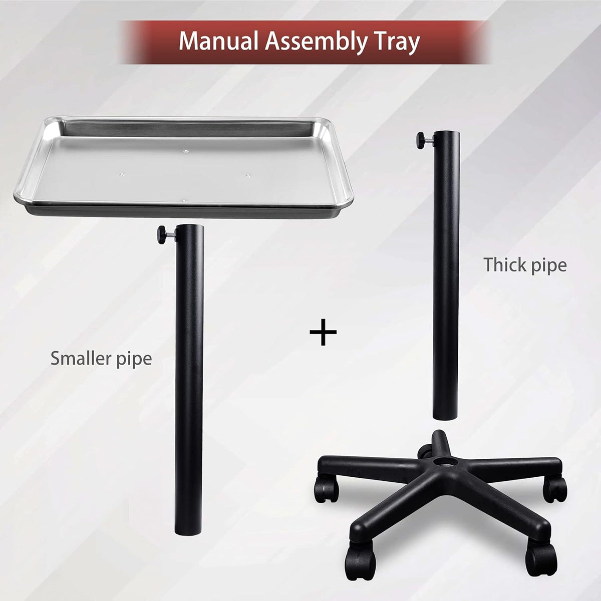 White Rolling Aluminium Salon Tray Cart P708