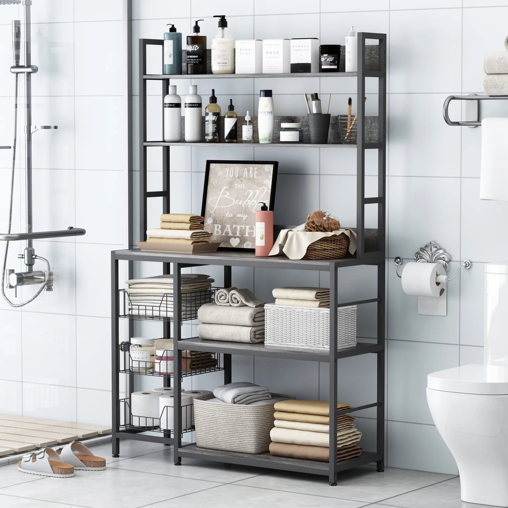 5-Tier Kitchen Bakers Rack with Baskets R838