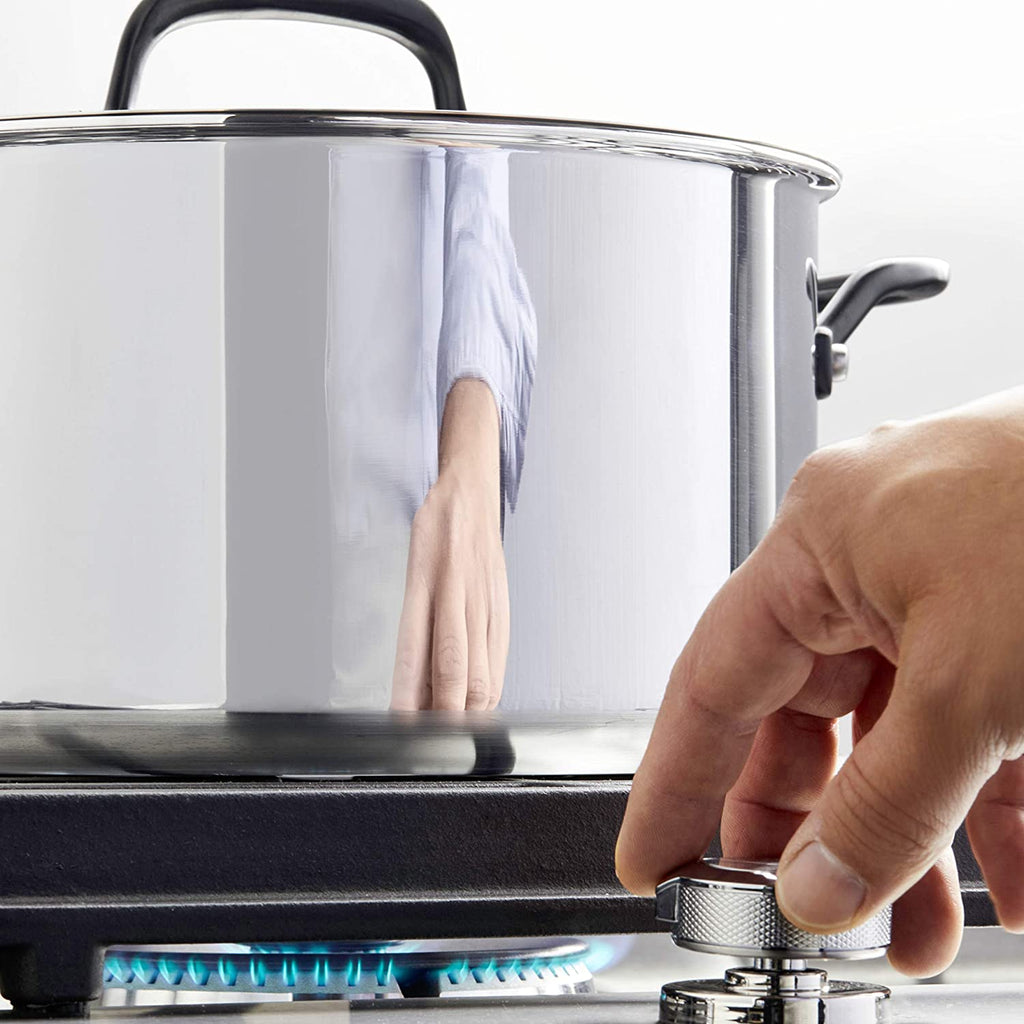 5-Ply Clad Stainless Steel Stock Pot with Lid, 8 Quart G875