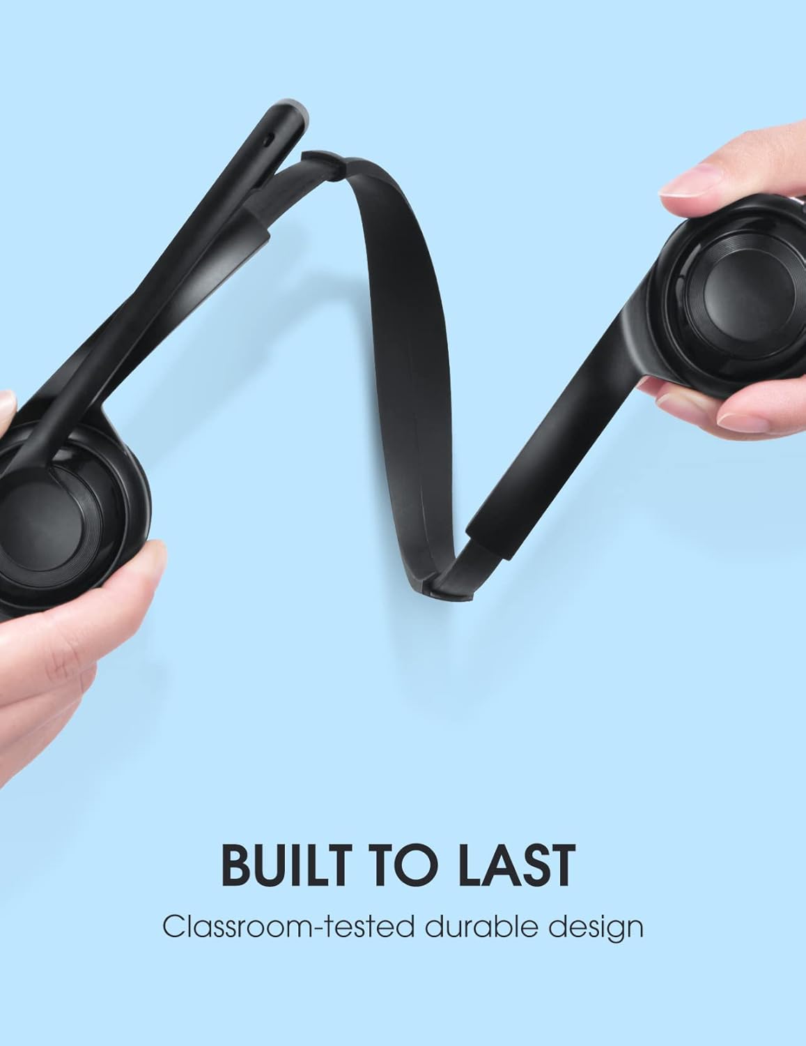 Wired On-Ear Headset with Microphone, 3.5mm Jack, Pack of 2 O7041