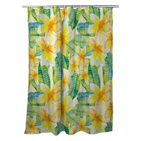 Yellow Tropical Plumeria Shower Curtain O492979