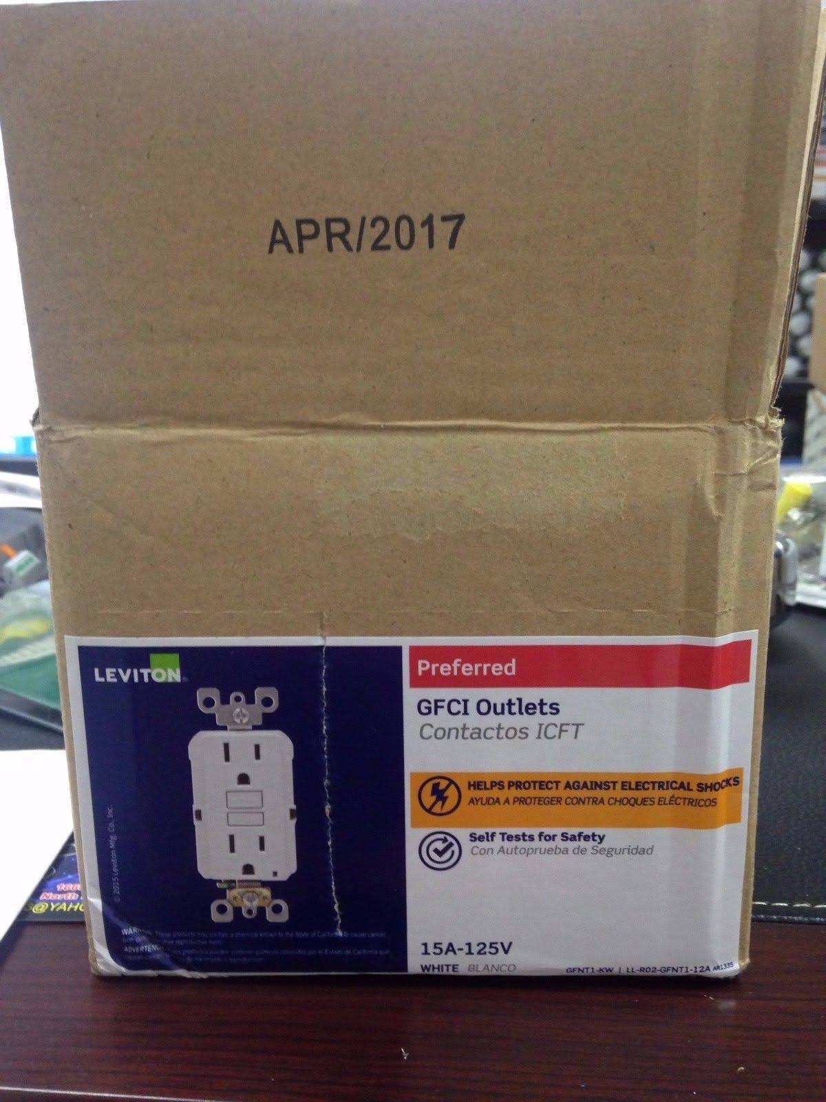 15 Amp 125 Volt Duplex Self Test Slim GFCI Outlet, White A29775
