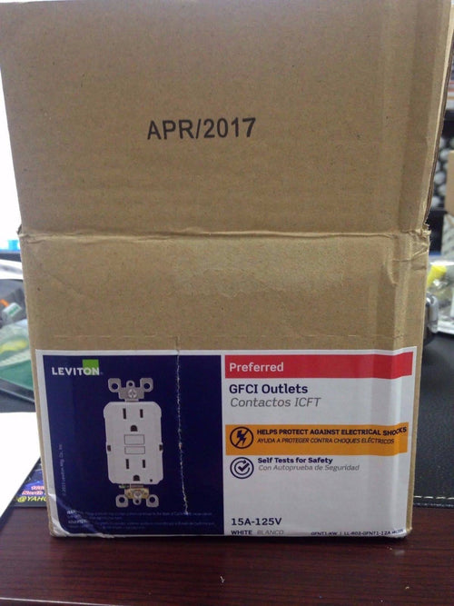 15 Amp 125 Volt Duplex Self Test Slim GFCI Outlet, White A29775