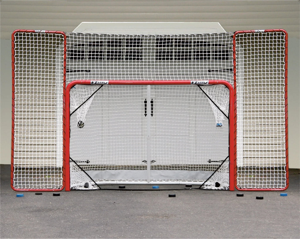Folding Hockey Goal with Backstop and 4 Targets E1648