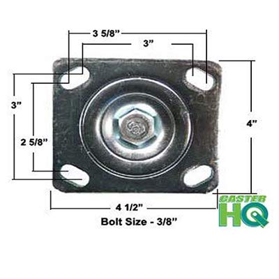 4 X 2 High Temperature Phenolic Wheel, 2 Swivel & 2 Rigid, 2,400 LBS Capacity Per Set of 4 I8339