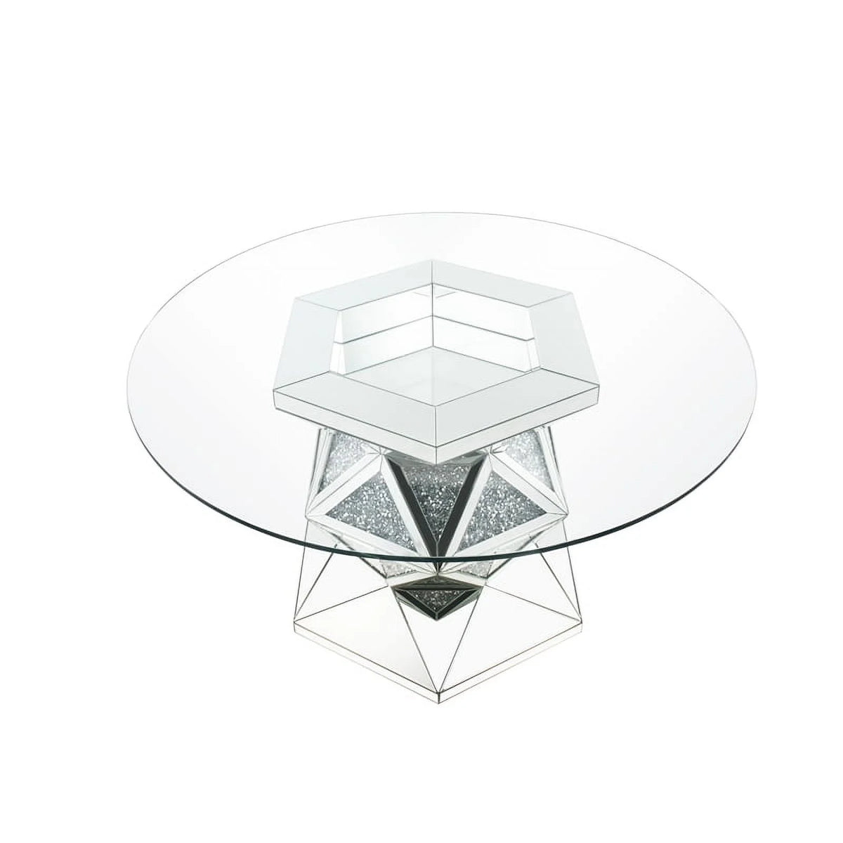 5-Piece Dining Table & 4 Stainless Steel Side Chairs R454
