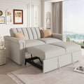 61.4" Pull Out Convertible Sleeper Sofa Bed Chenille X653189