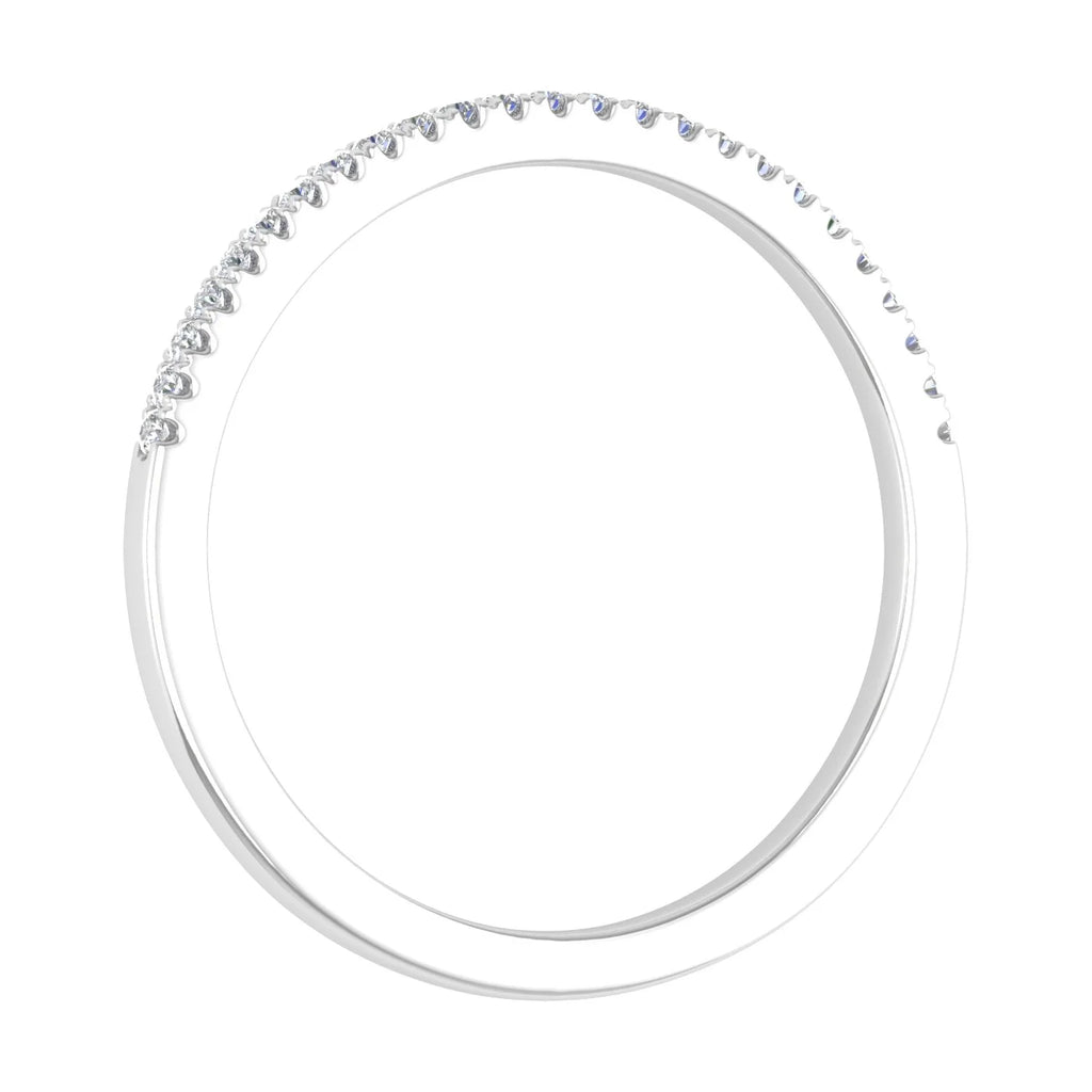 10K White Gold Diamond Stackable Ring S103