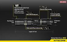 Rechargeable Flashlight with USB Cable and Car Adaptor N170095