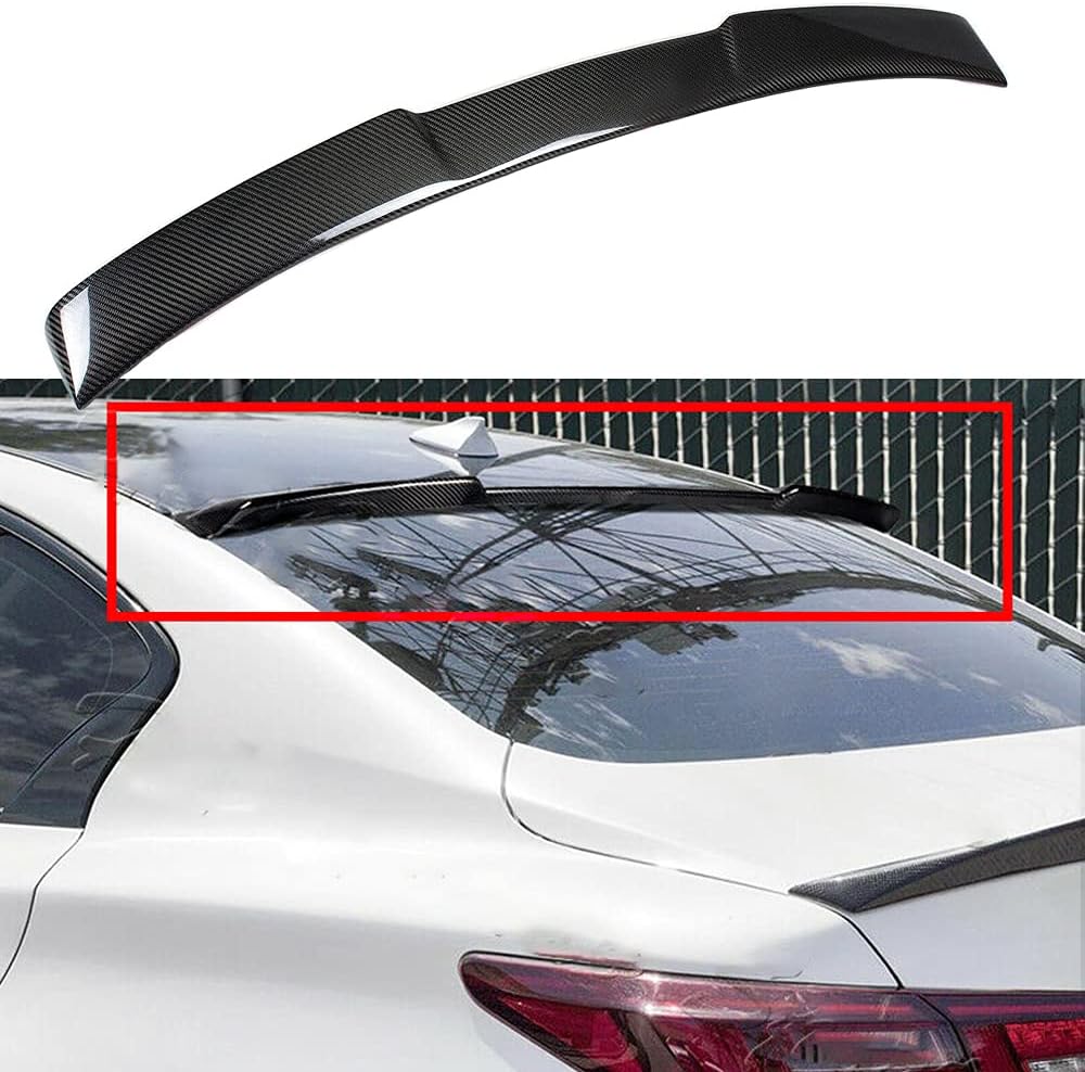 Rear Roof Window Spoiler Carbon Fiber Rear Top Spoiler Wing O6333