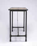 Oak and Black Bar Table Y413