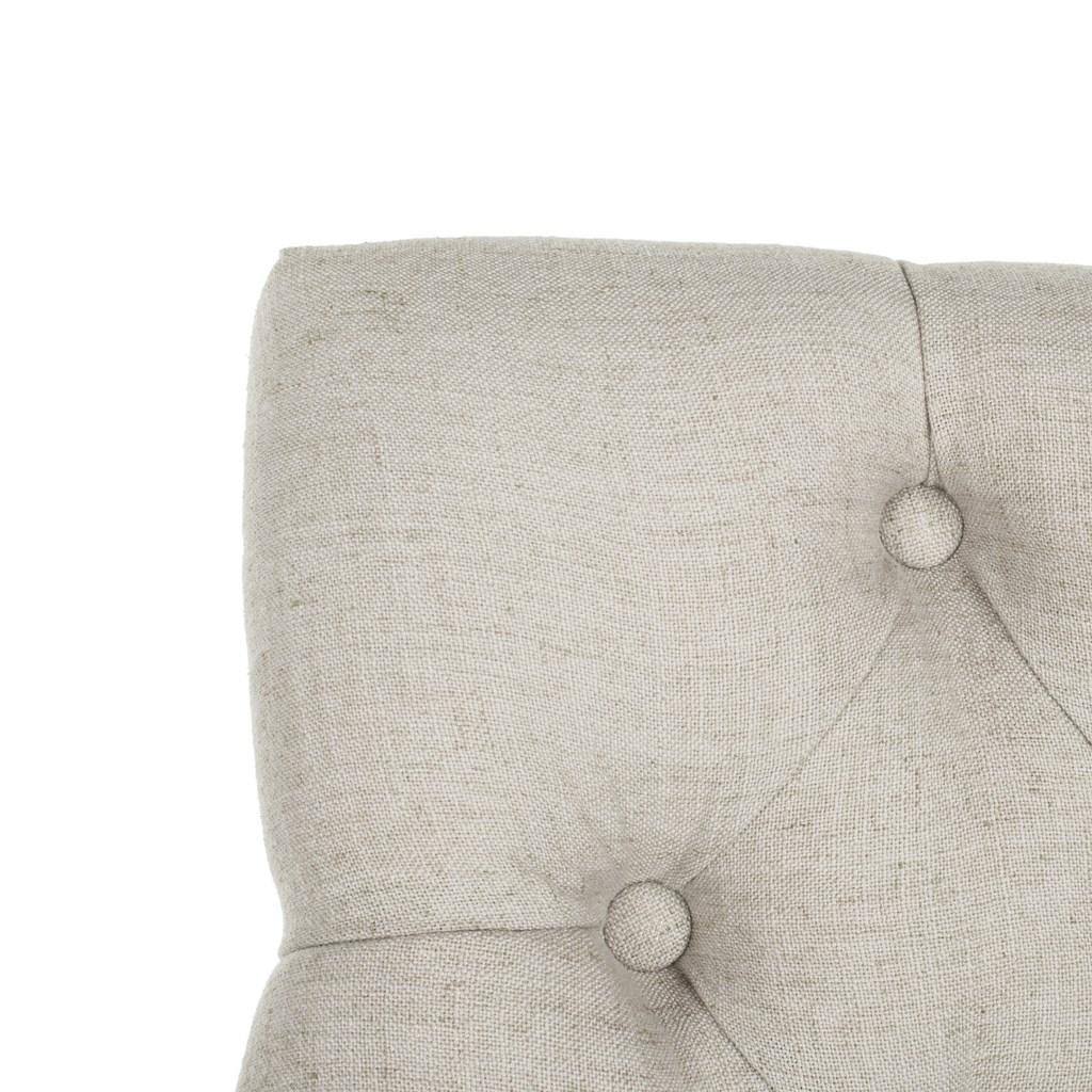 Light Grey Tufted Wing Back Counter Stool U44698