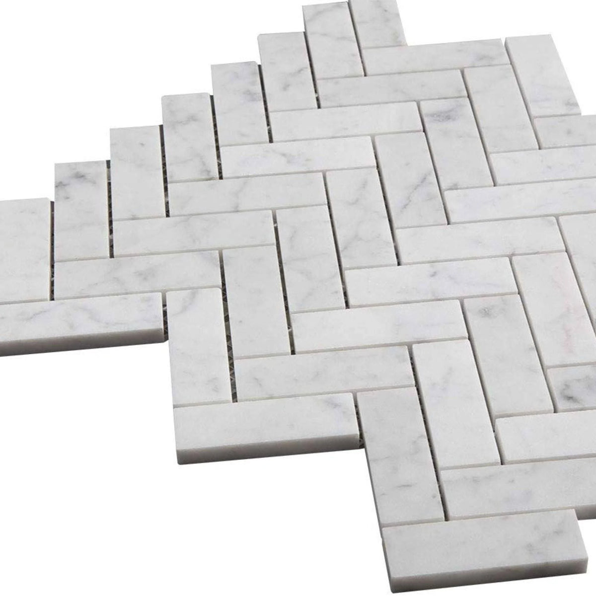 Carrara Marble Mosaic Backsplash Tile, 20pc Z13448