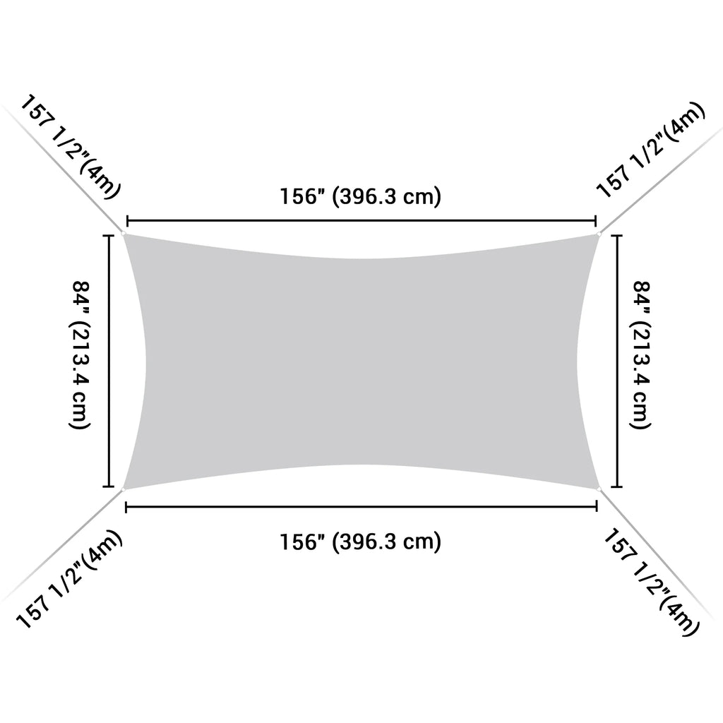 Beige Rectangle Sun Shade Sail G939105