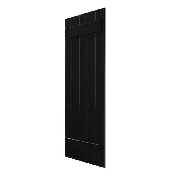 Black Composite Board-n-Batten Shutters (Per Pair) I542009