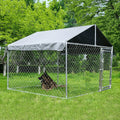 Large Outdoor Dog Kennel with Waterproof Cover and Lock C185659