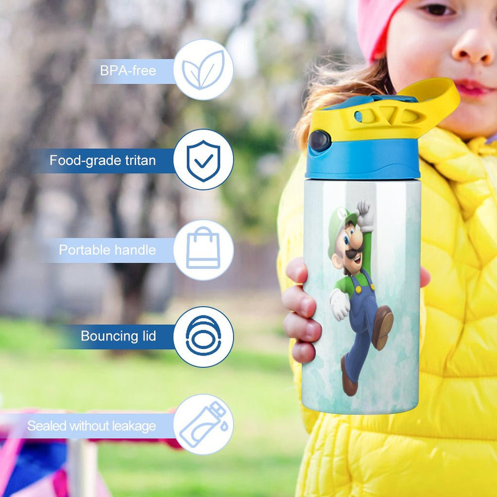 Insulated Stainless Steel Water Bottle with Straw W128